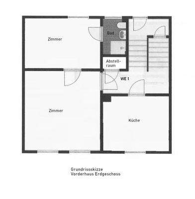 Grundrissskizze Vorderhaus EG