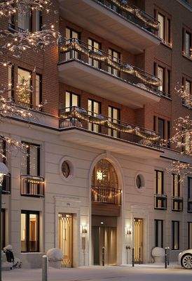 Hausfassade im Dezember