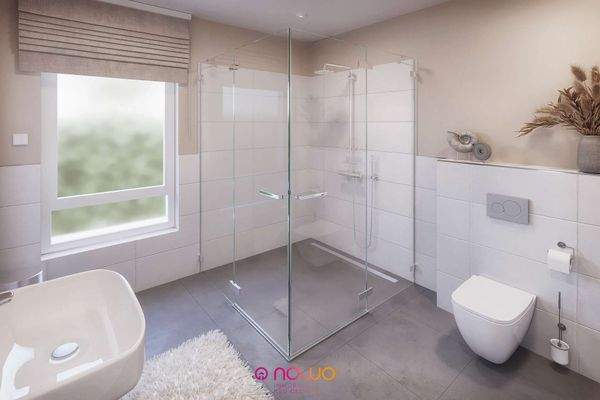 Whg. 18 - Bad mit Fenster und ebenerdiger Dusche