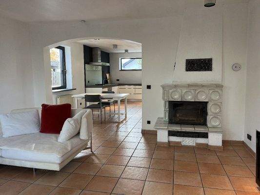 Wohnbereich mit Kamin