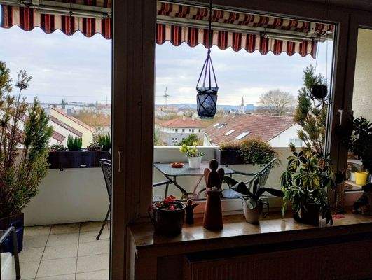 Blick vom Wohnzimmer