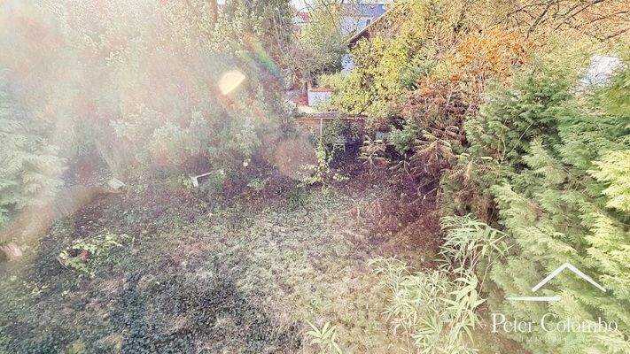 Gartenansicht vom Balkon