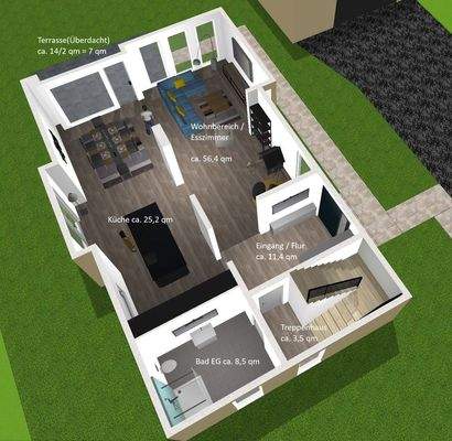 Schematischer Grundriss EG