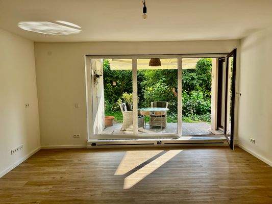 ...mit Blick ins Grüne