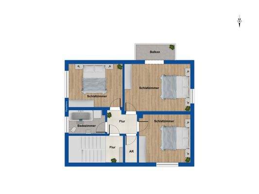 Grundriss Obergeschoss