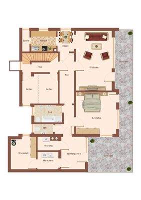 Skizze Grundriss Kellergeschoss