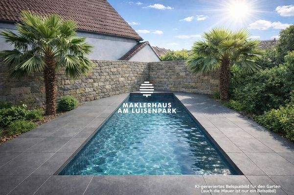 Beispielbild für den Garten im Süden des Grundstücks