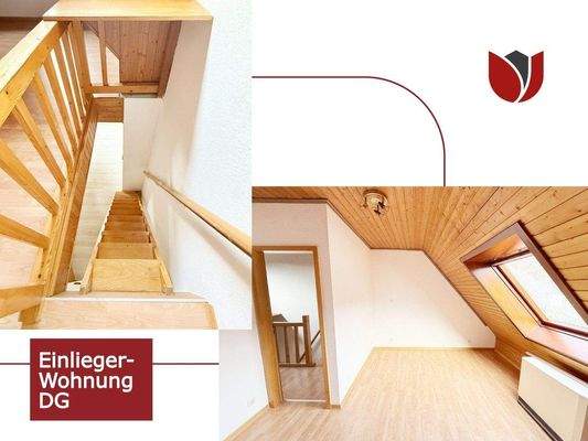 Aufgang zur Einliegerwohnung im 1. OG/DG links mit Duschbad