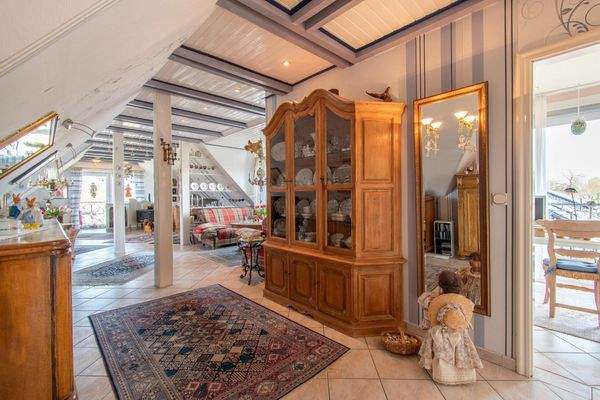 Wohnzimmer im Dachgeschoss