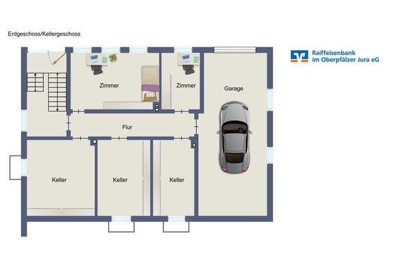 Grundriss Erd-/Kellergeschoss