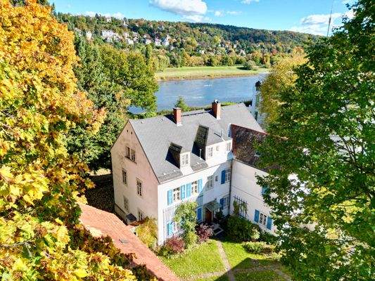 Lage des Hauses an der Elbe