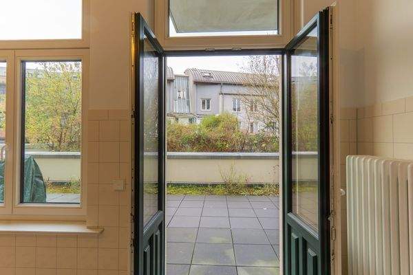 Blick auf die Dachterrasse