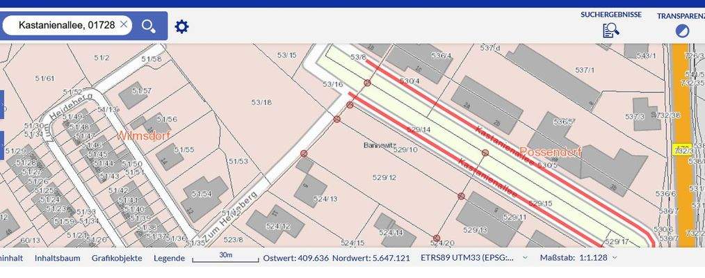 Flurkarte Kastanienallee