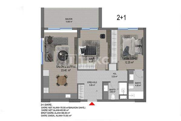 Apartments in a Mixed-Use Project with Indoor Pool in Ankara