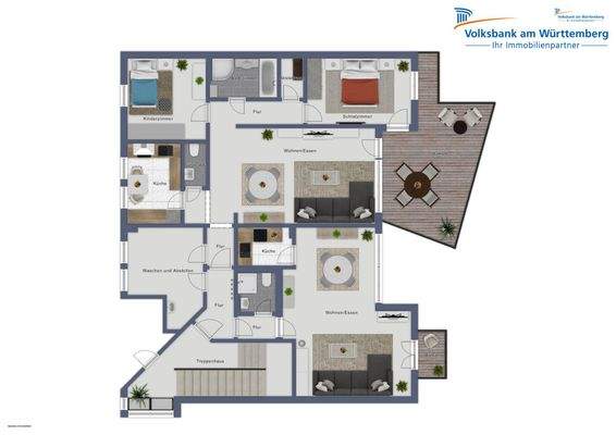 Grundriss 4,5 Zimmer Wohnung