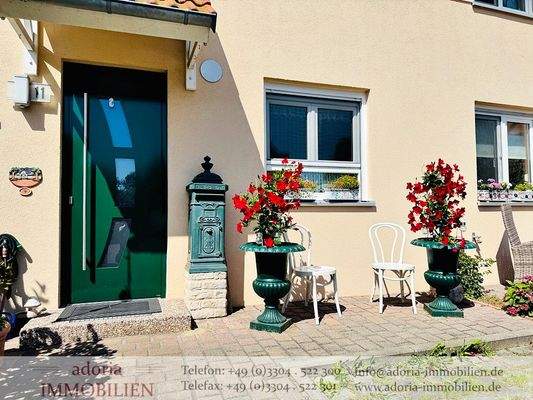 Hauseingang Sitzgruppe