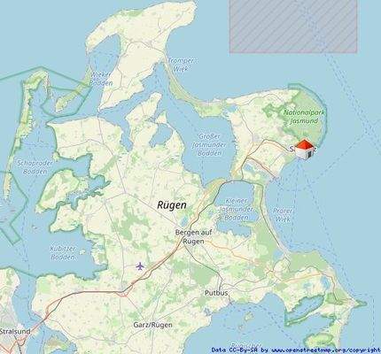 Lage auf der Insel Rügen