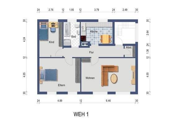WEH 1 im Obergeschoss
