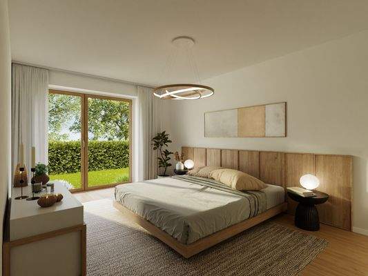 Der lichtdurchflutete Schlafraum