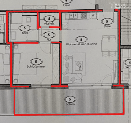 Grundriss Wohnung 5