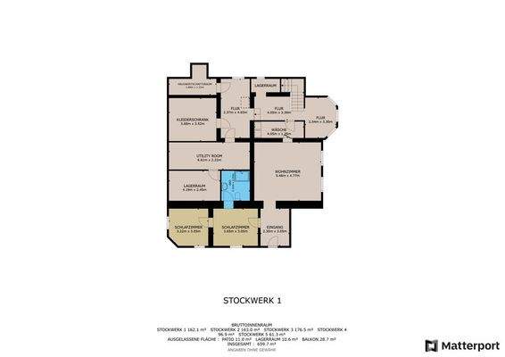 Grundriss KG und Einliegerwohnung