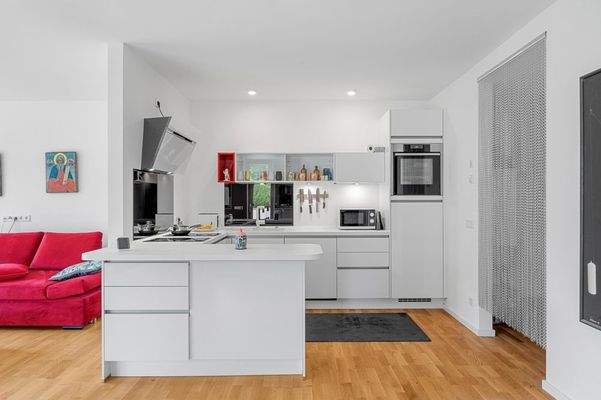 Exklusive Küche mit Induktionsherd