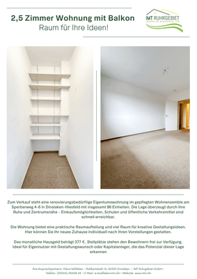 Wohnung mit Balkon Inserat