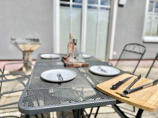 Direkt vom Wohnzimmer auf die Terrasse