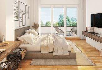 Impression Schlafzimmer Pultdach