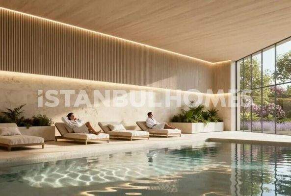 Forest-View Apartments in a Prestigious Complex in Istanbul Sariyer