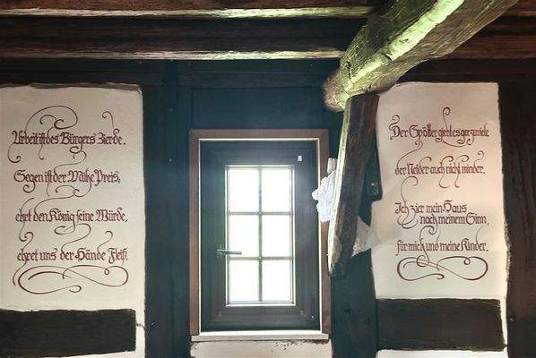 persönliche Botschaften als Teil d. Hausgeschichte