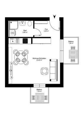  Grundrissbeispiel 2. Obergeschoss