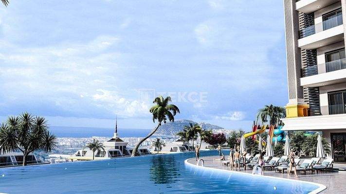 Sea View Flats within Nature in Alanya Mahmutlar