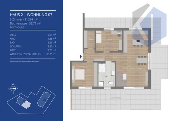 Grundriss Haus 2 Whg. 7