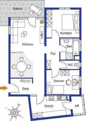 Grundriss Wohnung