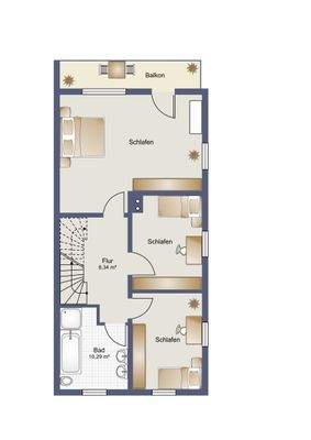 Grundriss Obergeschoss