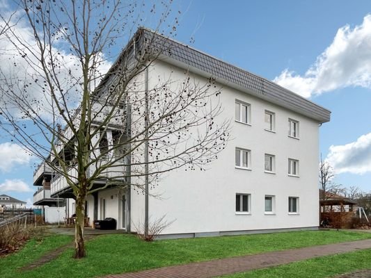 Seitliche Hausansicht