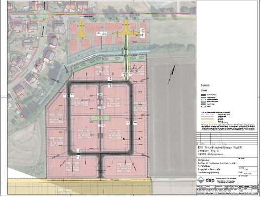 Lageplan Straßenbau