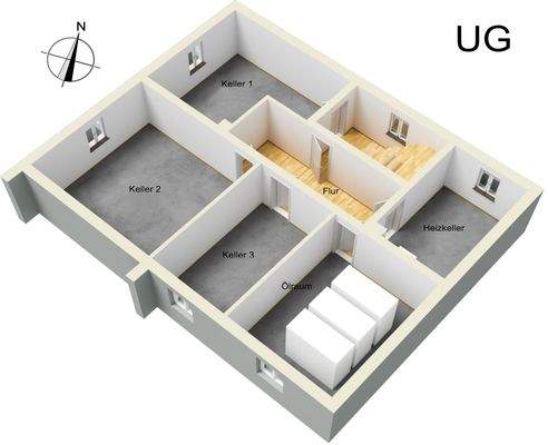 Grundriss UG 3D