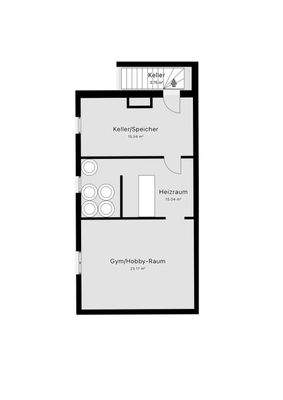 Grundrissskizze Untergeschoss