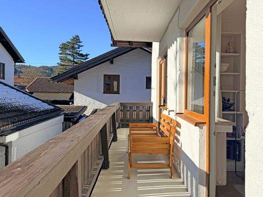 Sonniger Süd/Westbalkon im Obergeschoss
