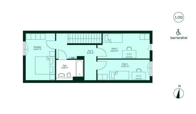 Grundriss des Obergeschosses