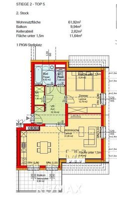 Grundriss Wohnung 2-5