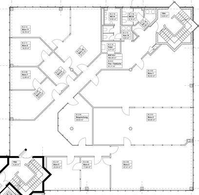 Bürofläche 2. OG im Bürotrakt