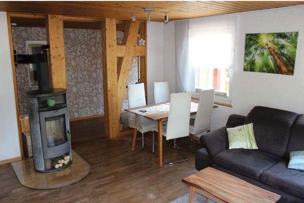 Essbereich im Wohnzimmer