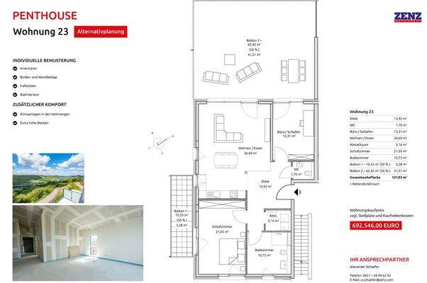 Grundriss Alternativplanung