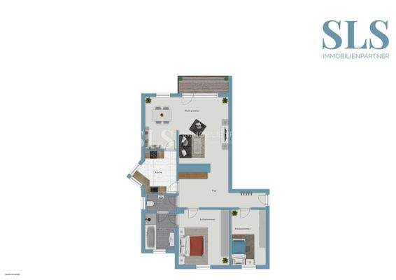 1. Obergeschoss-Skizze