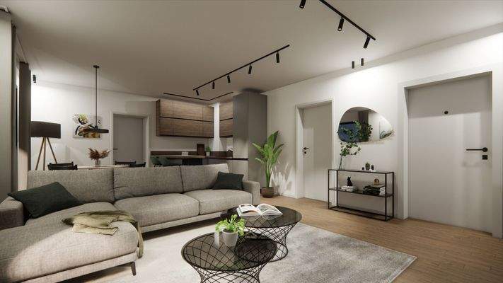 Wohnen / Essen / Kochen - Visualisierung,  Abweichungen möglich!