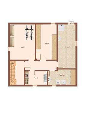 Skizze Grundriss Kellergeschoss