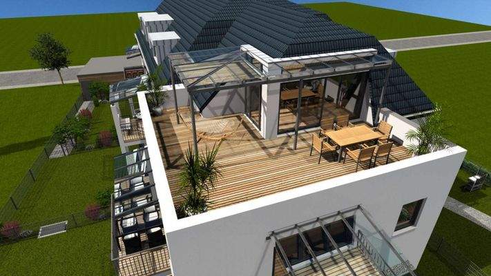 Dachterrasse-Illustration